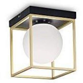 Netlighting Lingotto 1 Light Globe Ceiling Light Antique Brass