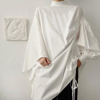 XITAO Fresh Style White Pleated Top