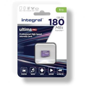 Carte microSD Intégral Ultima Pro 1To Haute Vitesse 180Mo/s V30 UHS-I U3