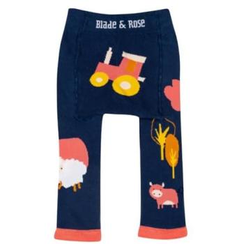 Baby Farmyard Buddies Leggings, Light Pink – 0 to 6 months