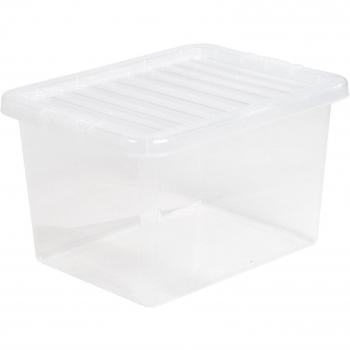 Wham Crystal Set of 5 Boxes & Lids, 25L Clear