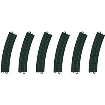 Lot de 6 éléments de voie courbe en plastique (R1)
