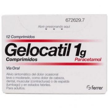 GELOCATIL 1 G 12 COMPRIMIDOS (TIRAS)