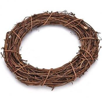 Couronne décorative en rotin