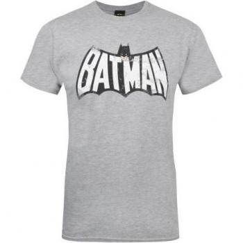 Batman Offizielles Retro-Logo T-Shirt Herren XL Grau