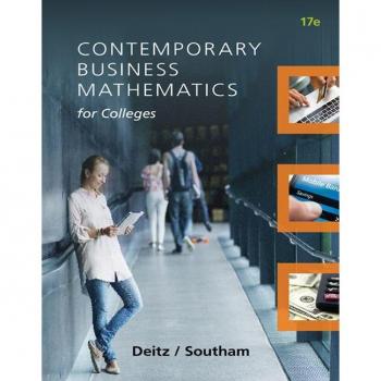 Cengage Learning Contemporary Business Mathematics for Colleges