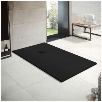 Receveur de douche noir en résine 70 cm
