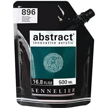 Phthalo Green Satin Acrylic by Sennelier – 500ml Abstract Collection