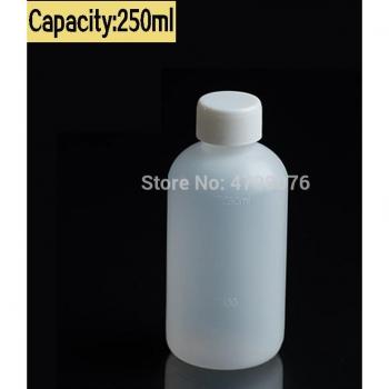 5 Pack of 250ml Clear Plastic Reagent Vials with Scale