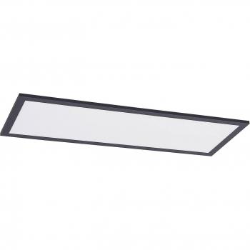 Lindby LED-Panel Nelios, 80 x 30 cm, 4.000K, schwarz, Metall