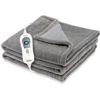 Daga Coperta Elettrica Fleece 120W Grigio 150 x 100 cm