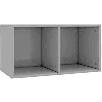 Mobile per Vinili Bianco Lucido 71x34x36 cm in Multistrato