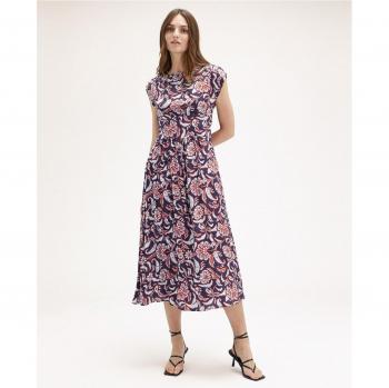 Vestido midi con estampado de raso Motivi