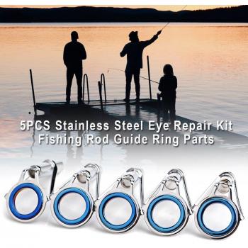 5pcs Fishing Rod Repair Kit with Stainless Steel Rings