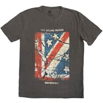 Stone Roses Waterfall Jumbo Print Stone Wash T‑Shirt – Grey, 2XL (Men)
