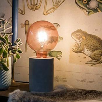 Lampada dimmerabile a filamento E27 G125 rosa 200 lumen 2100K