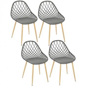 Lot De 4 Chaises D'extérieur Malaga En Polypropylène