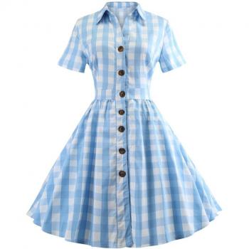 Robe d’Soirée Décontractée à Motifs Rétro