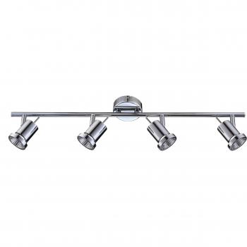 LED-Spotleiste 4‑Strahler, 20 W, warmweiße 4‑Flammen‑Ausgabe – Chrom Action (750304010000)