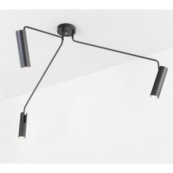 Multifunktionale Deckenlampe EYE, ohne Leuchtmittel, Metall Schwarz