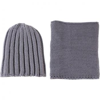 Unisex Kids' Winter Knit Hat and Scarf Combo