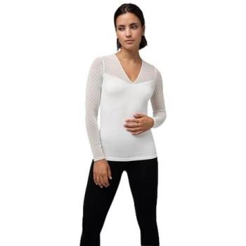 Camiseta de Mujer Ysabel Mora Térmica Manga Larga Tul Blanco