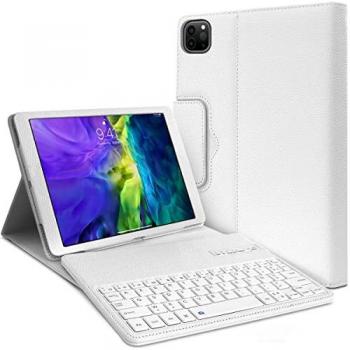 Étui Blanc avec Clavier Azerty Bluetooth pour iPad Pro 12.9 Pouces (6e Gen) 2022