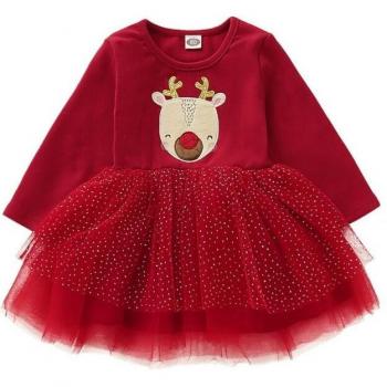 Robe automnale à manches longues pour petite fille
