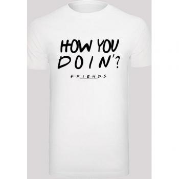 F4NT4STIC T-Shirt FRIENDS: “How You Doin?” – Weißes Herren‑