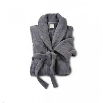 RHOMTUFT Bademantel unisex Schalkragen, Sir & Lady, Taupe, Größe 58 (1 Stück)