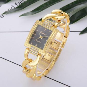 Horloge féminine en acier inoxydable et or