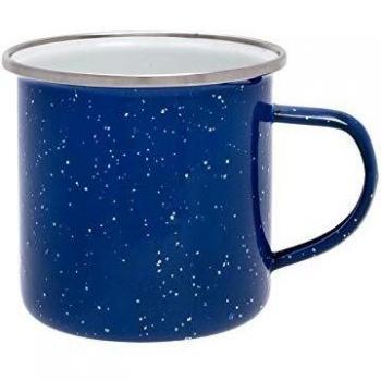 Origin Outdoors 360 ml Emaille Tasse in Blau für Abenteuerlustige