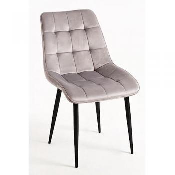 Silla de Comedor en Terciopelo Gris