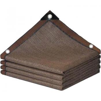 Filet d’ombre extérieur 4×5 m – Couverture jardin & poulailler brun