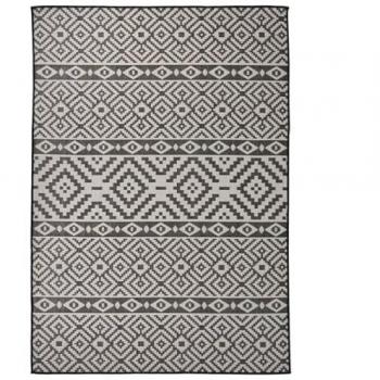 VidaXL Outdoor Teppich für Vorzelte 140x200 cm Schwarz Gestreift