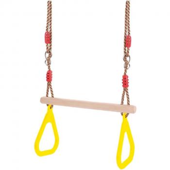 Children's Wooden Swing with Rings for Fun