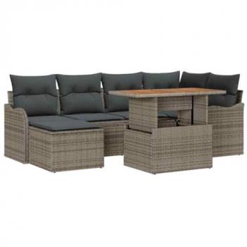 Canapé de Jardin en Rattan Poly 2 Places avec Coussins