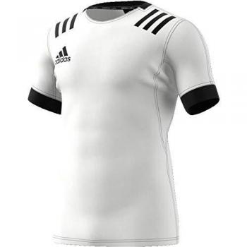Adidas Pure White Three‑Strip Jersey