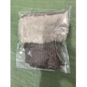 Fur Knit Boot Cuffs and Warmers Set for Autumn Winter