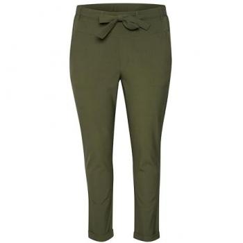 Pantalones KAFFE Curve “Jia‑OLV” con cinturón integrado