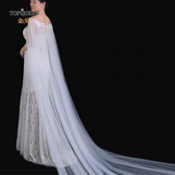 Capa de Novia TOPQUEEN G04T con Detalles de Cristal