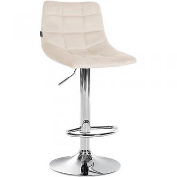 Sgabello Jerry Velvet Crema Cromo
