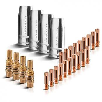 Paquet de consommables MIG/MAG 28 pc AK15/MB15 + AK14/MB14 – torche de soudage Stahlwerk