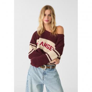 Maglia Stradivarius Granata a Righe S