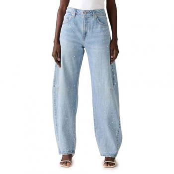 Levi's Blue Baggy Dad Barrel Jeans (Bleu)