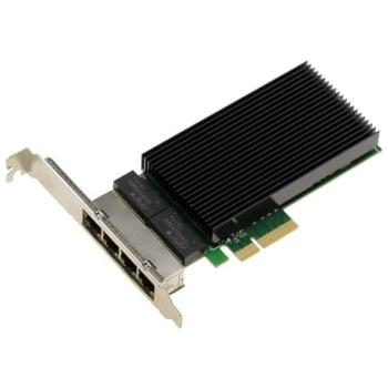 Schwarze 4-Port Gigabit Ethernet PCIe Netzwerkkarte (Kalea)