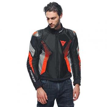 Veste textile de moto Dainese Super Rider 2 Absoluteshell imperméable homme Noir/Gris/Rouge taille 52