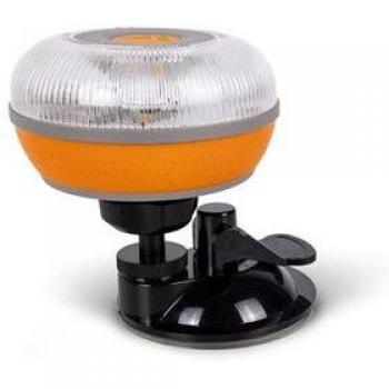Ventosa Soporte Baliza V16 con DGT y FlashLED en Color Negro