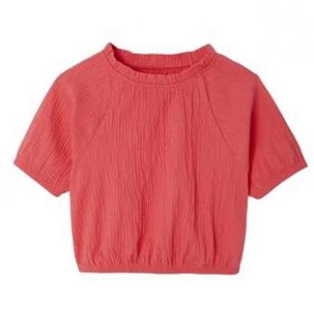 Veste tee‑crop corail VERTBAUDET