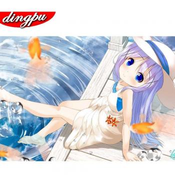 Pintura de Diamantes 5D: Retrato Redondo con Puntos de Cristal